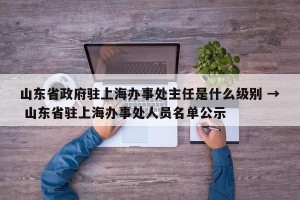 山东省政府驻上海办事处主任是什么级别 → 山东省驻上海办事处人员名单公示